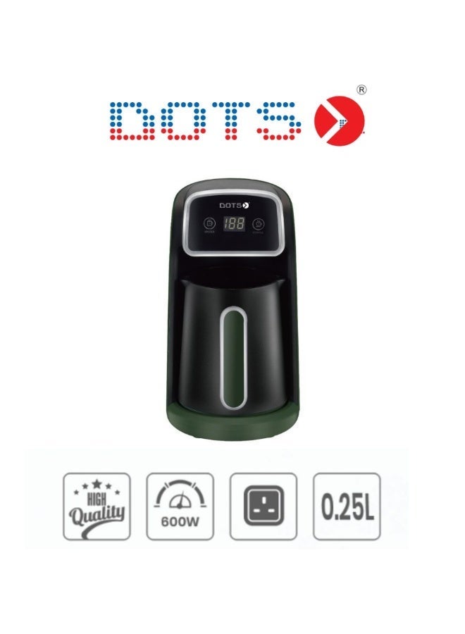 دوتس صانعة قهوة 0.25 لتر بشاشة رقمية وتسخين، 600 واط، مثالية للمنزل والمكتب والسفر BCT1015D2 - Image 1